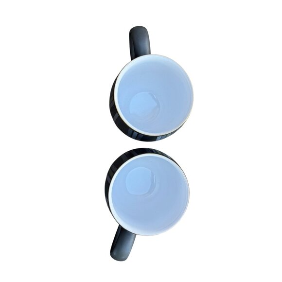 Denby-Langley Jet Stripes Pattern Mugs Set 2 Discontinued Replacements Additions - Picture 7 of 16